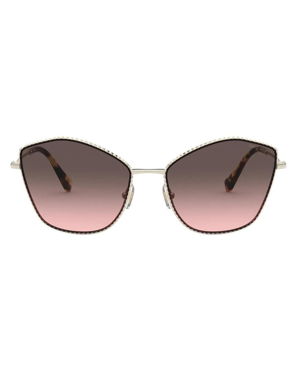 Miu Miu Pink Oversize-Frame Gradient Sunglasses