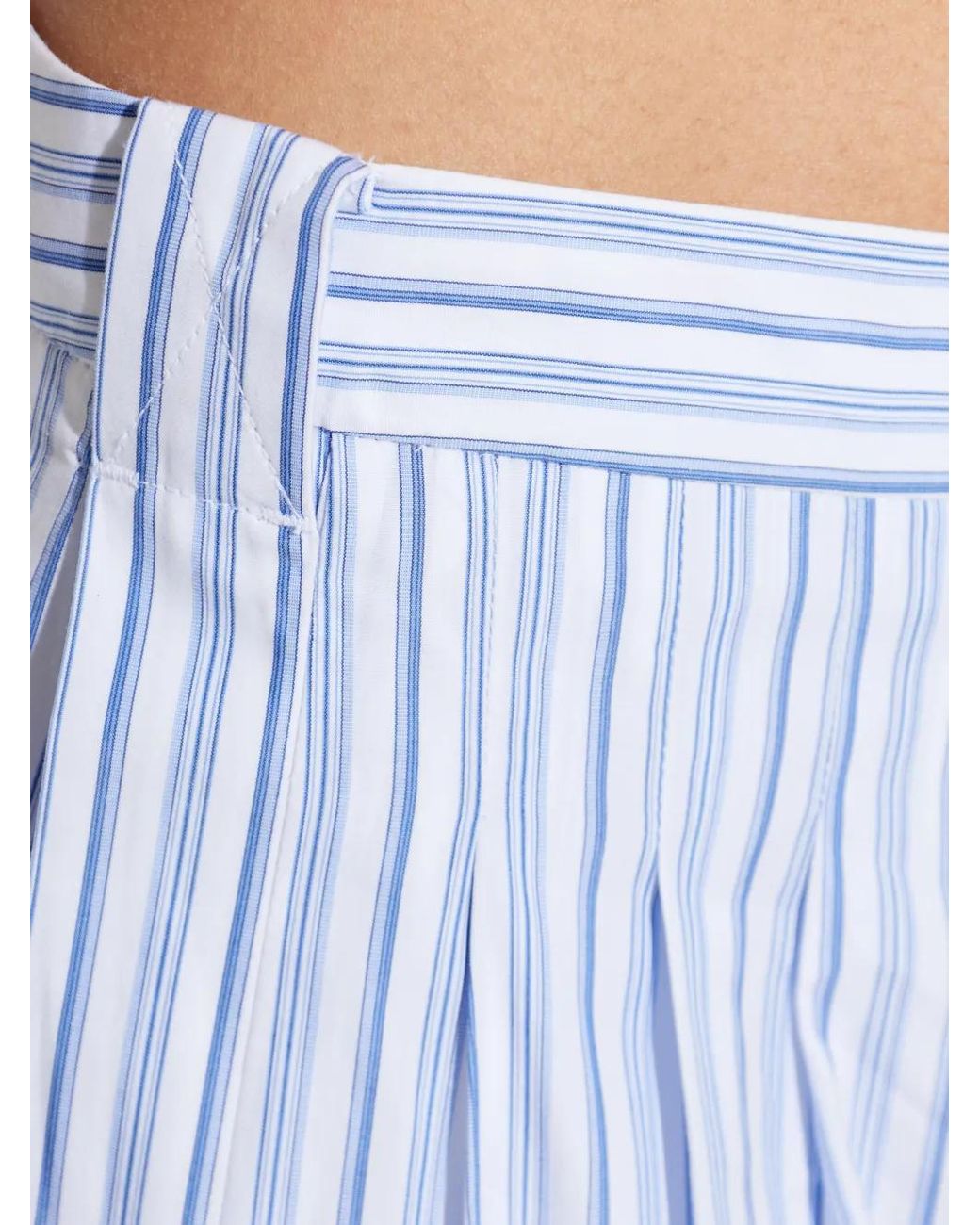 Rag & Bone Blue Pantalon Plissé À Rayures
