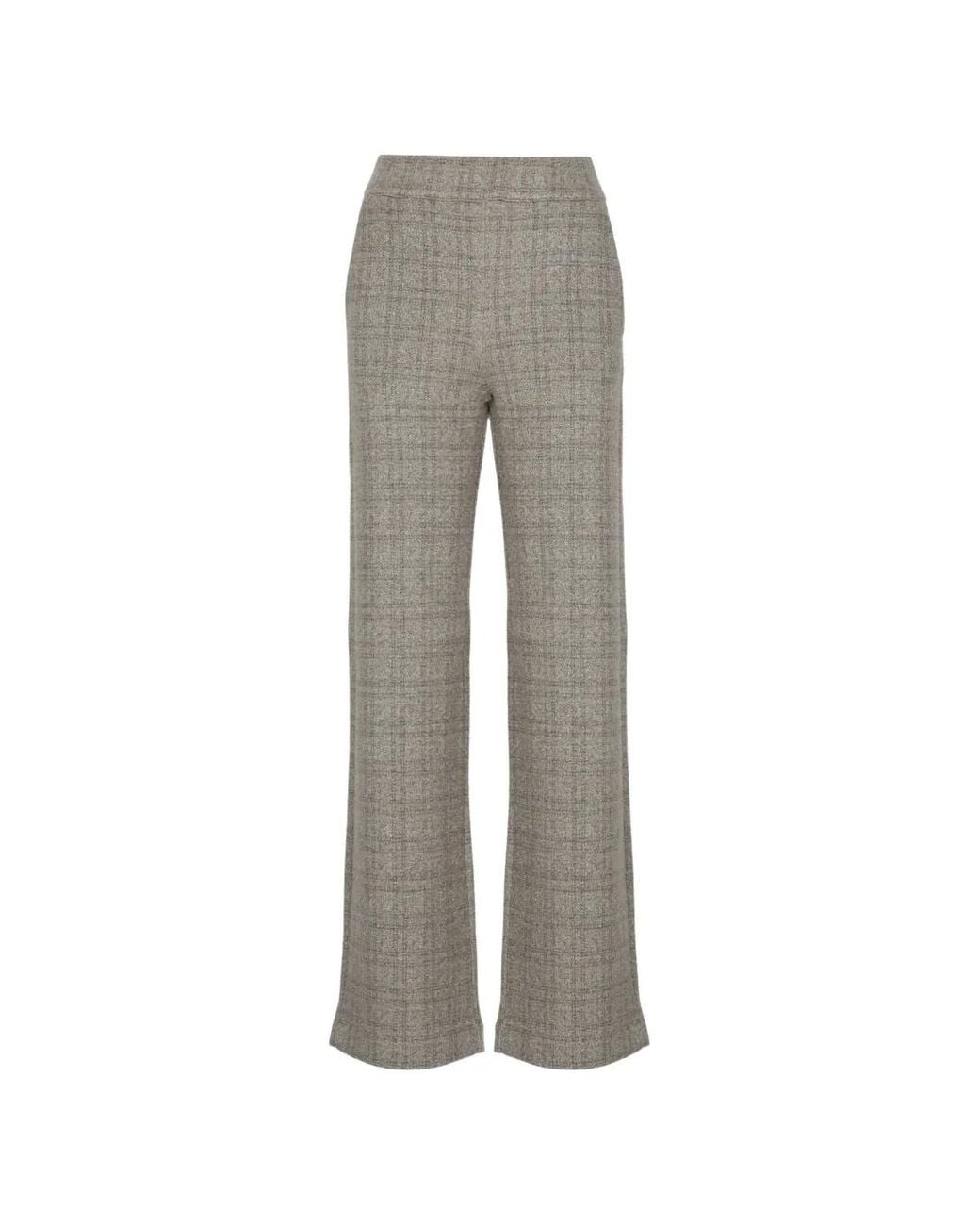D.exterior Gray Pantalon À Carreaux Et Effet Pailleté
