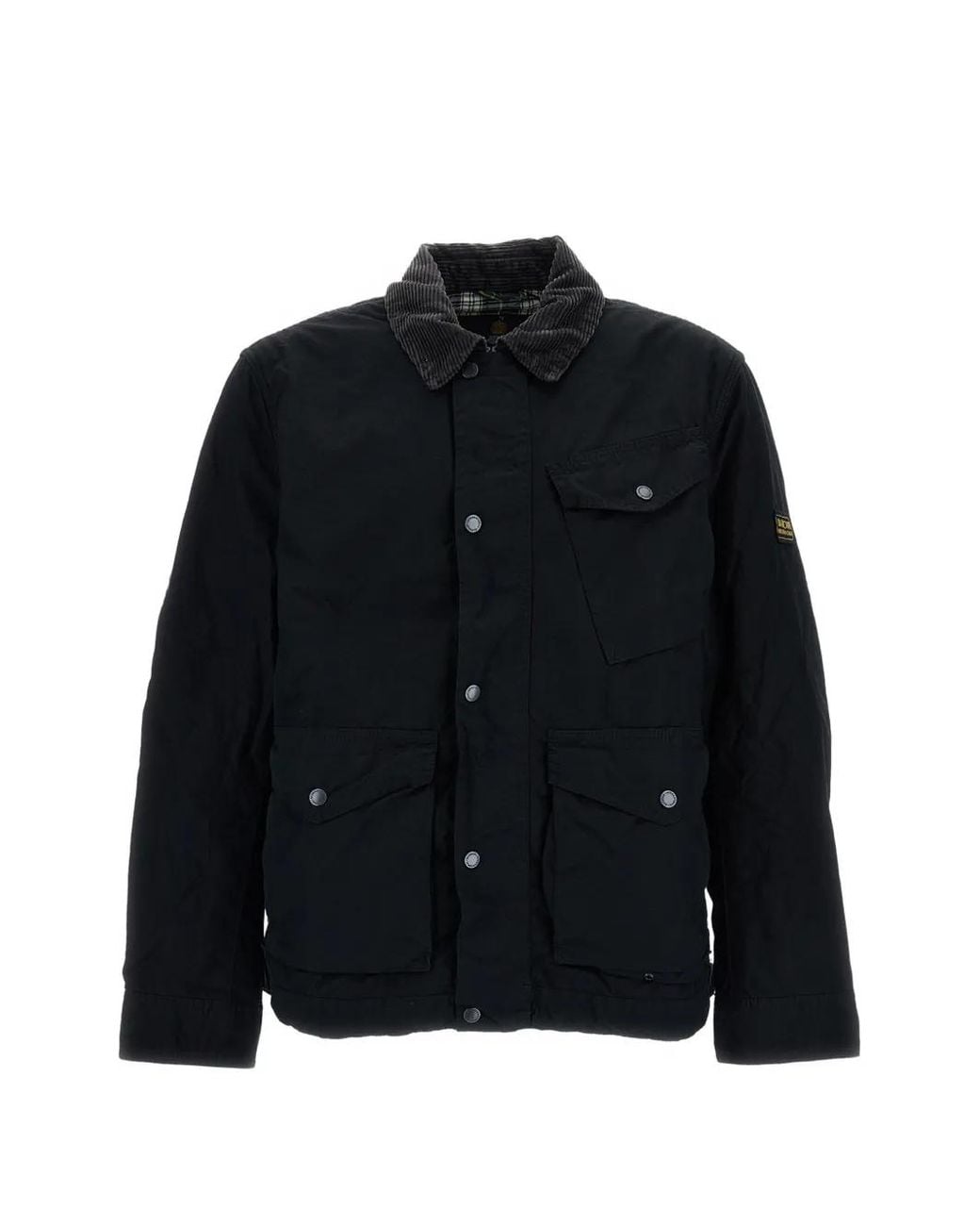Barbour Black Corduroy-Collar Multi-Pocket Jacket for men
