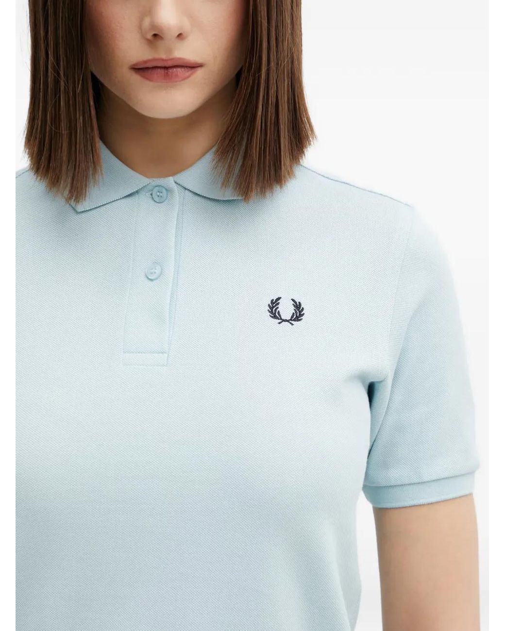 Fred Perry Blue Logo-Detail Polo Top