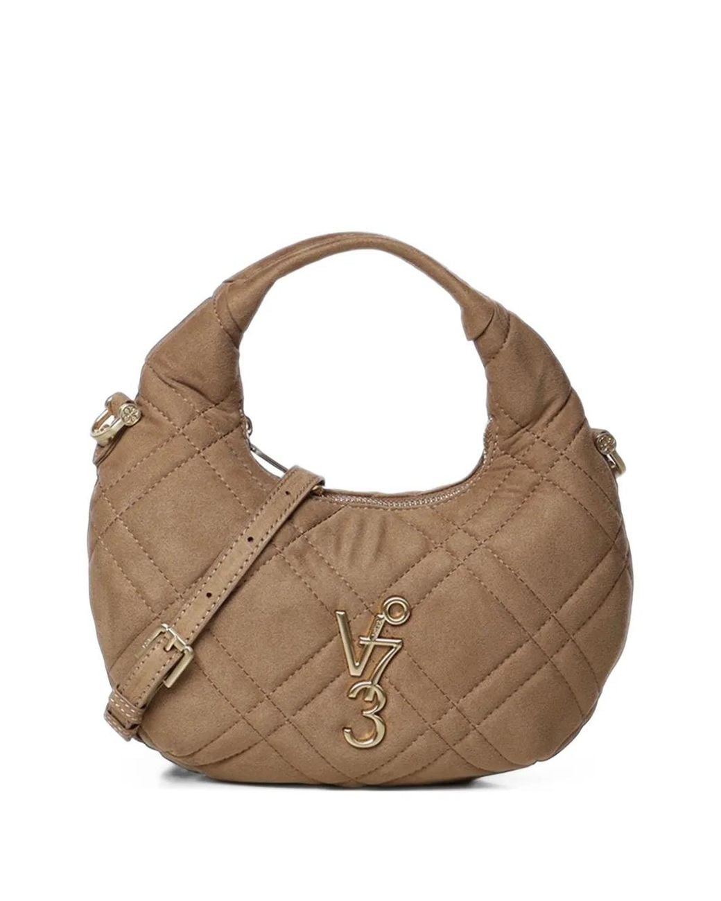 V73 Natural Mini Diaspro Quilted Tote Bag