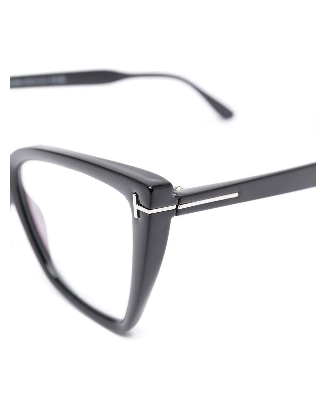 Tom Ford Black Geometric-Frame Glasses