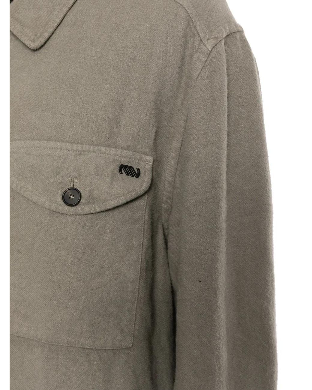 Massimo Osti Studio Gray Chest Flap Pockets Shirt for men