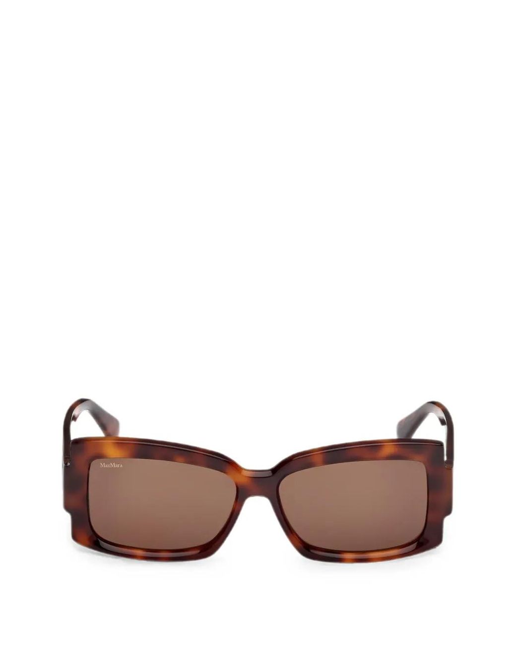 Max Mara Eyewear Brown Rectangle-Frame Sunglasses