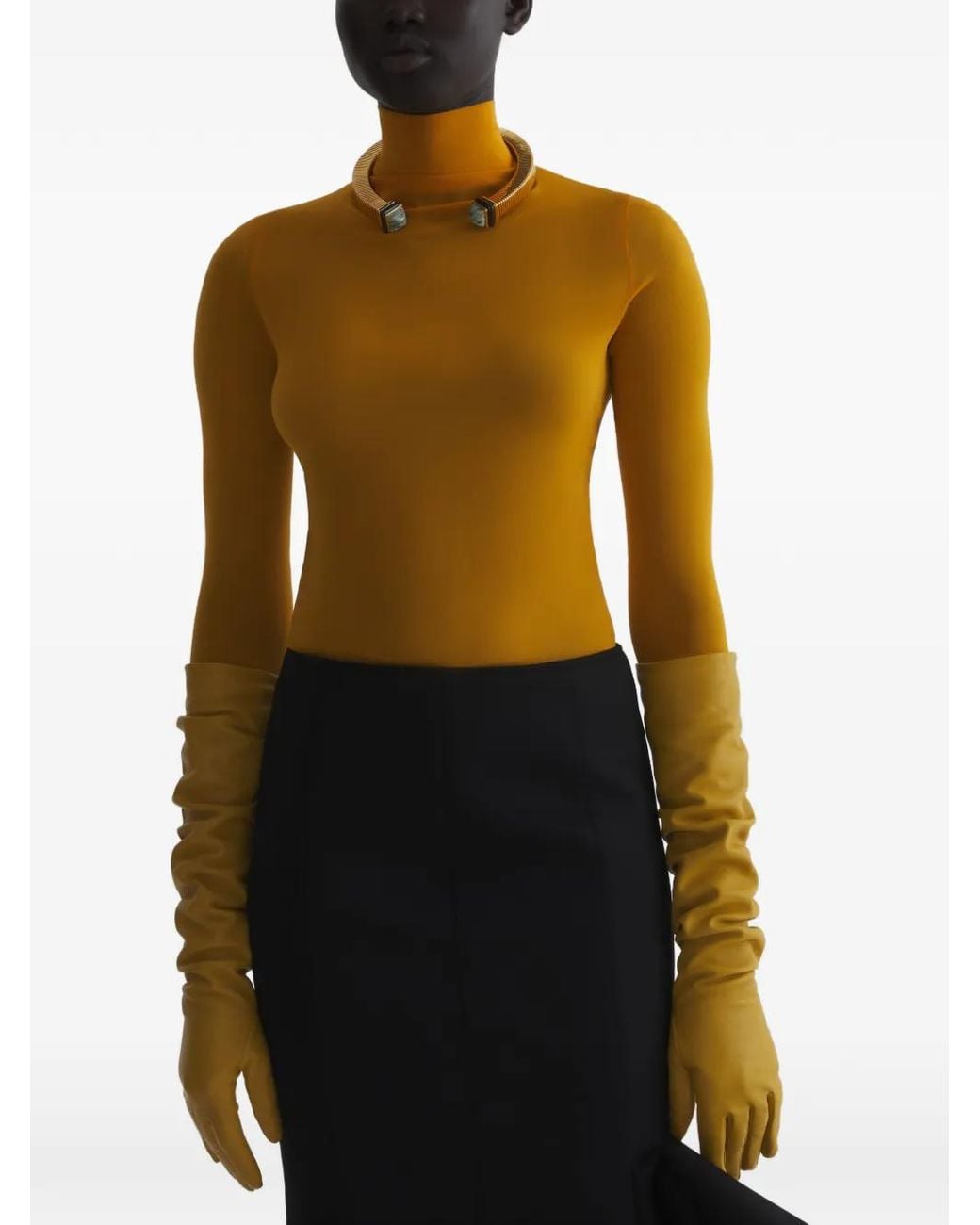 Mugler Black Long Sleeve Top