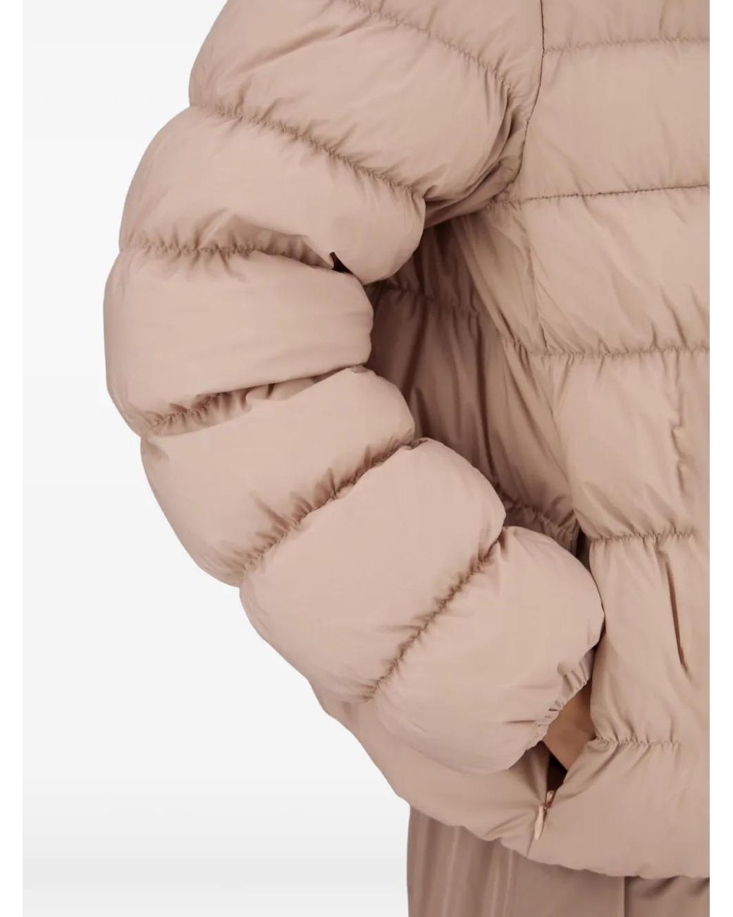 Herno Pink Collarless Padded Jacket