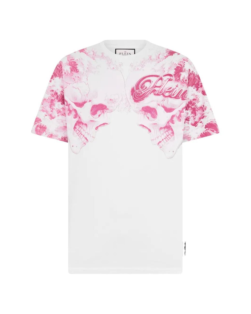 Philipp Plein Blue Skull-Print T-Shirt for men