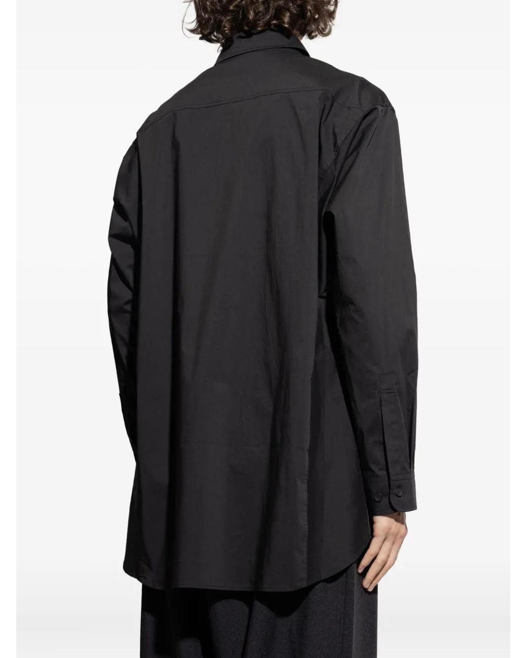 Y-3 Black Button-Fastening Shirt for men