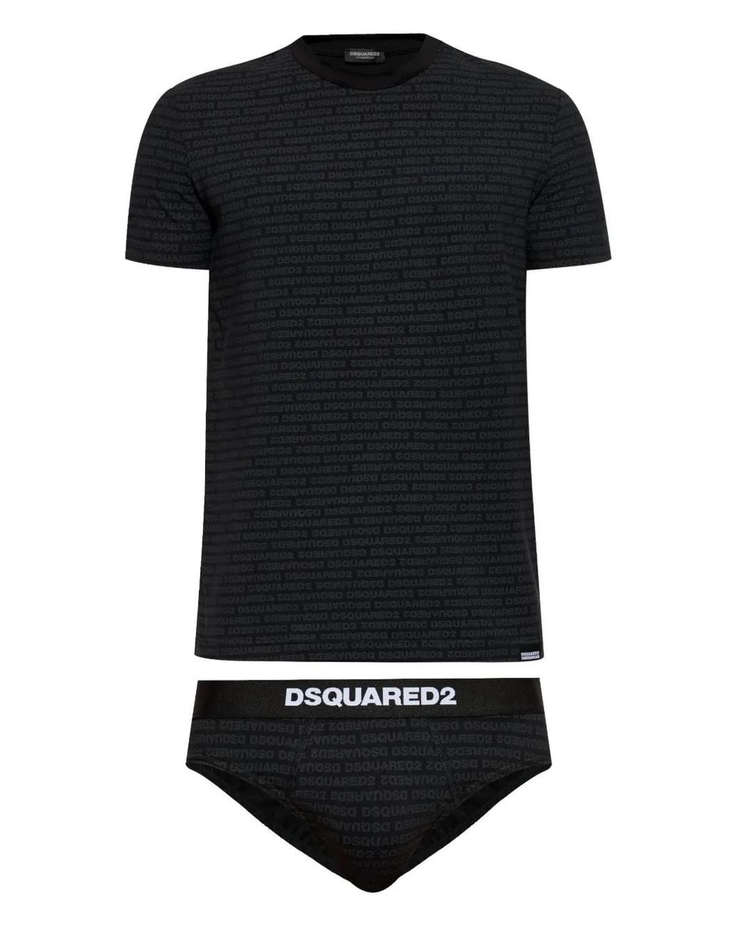 Set De Camisetas Con Logo DSquared² de hombre de color Black