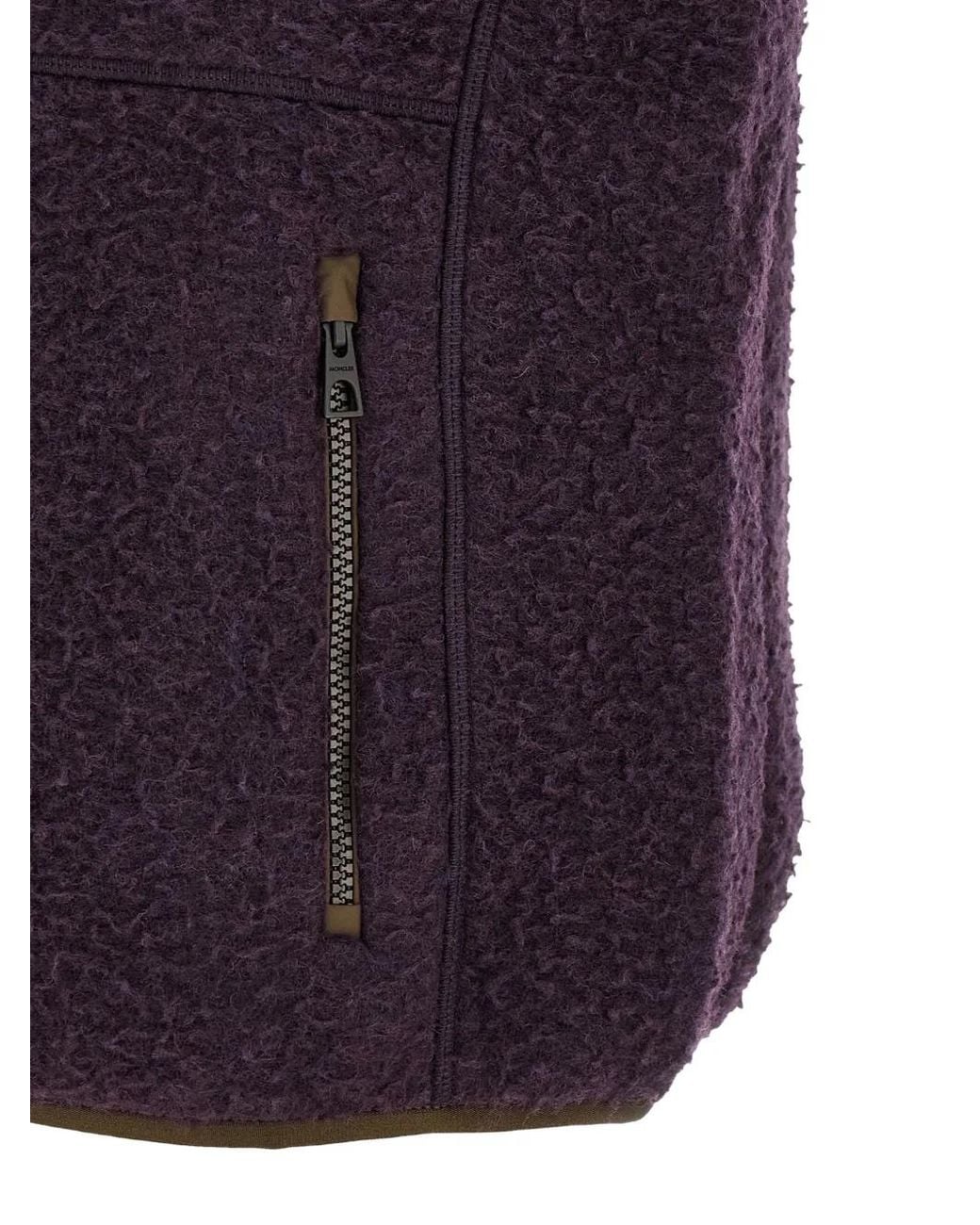 Moncler Purple Logo-Patch Gilet for men