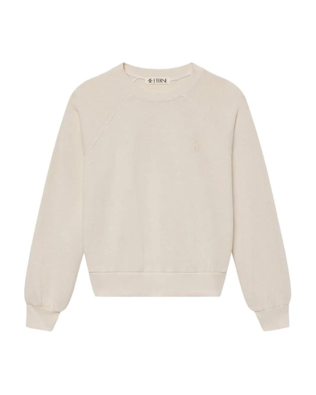 ÉTERNE White Sonny Raglan-Sleeve Sweatshirt