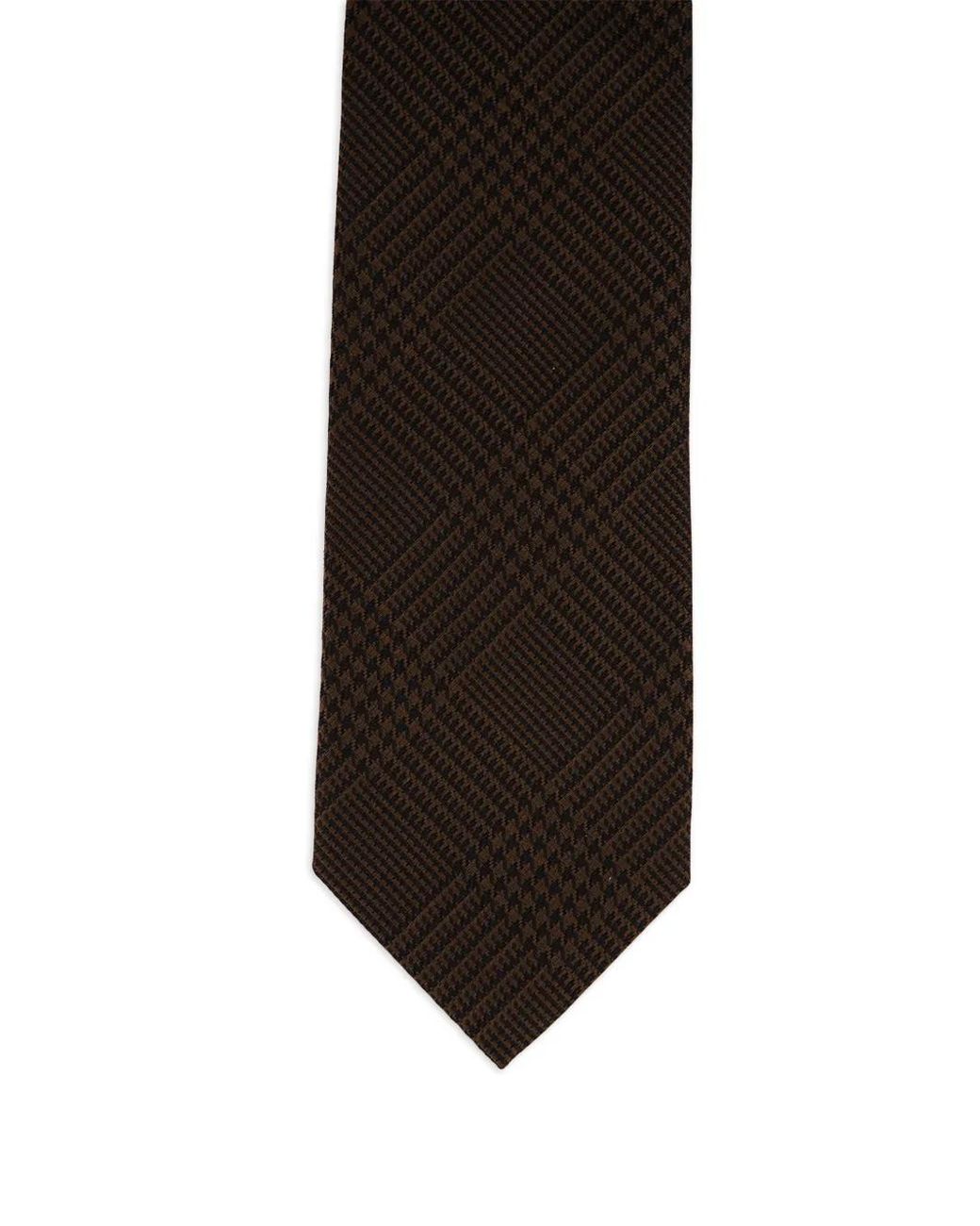 Tom Ford White Houndstooth Silk Tie for men