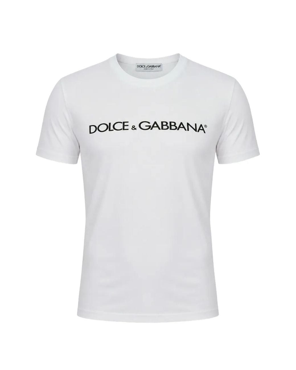 Dolce & Gabbana White T-Shirt À Logo Imprimé for men
