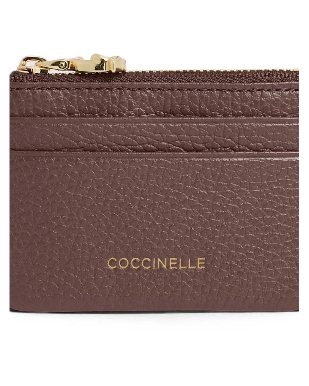 Coccinelle Brown Small C-Me Softy Pebbled Card Holder