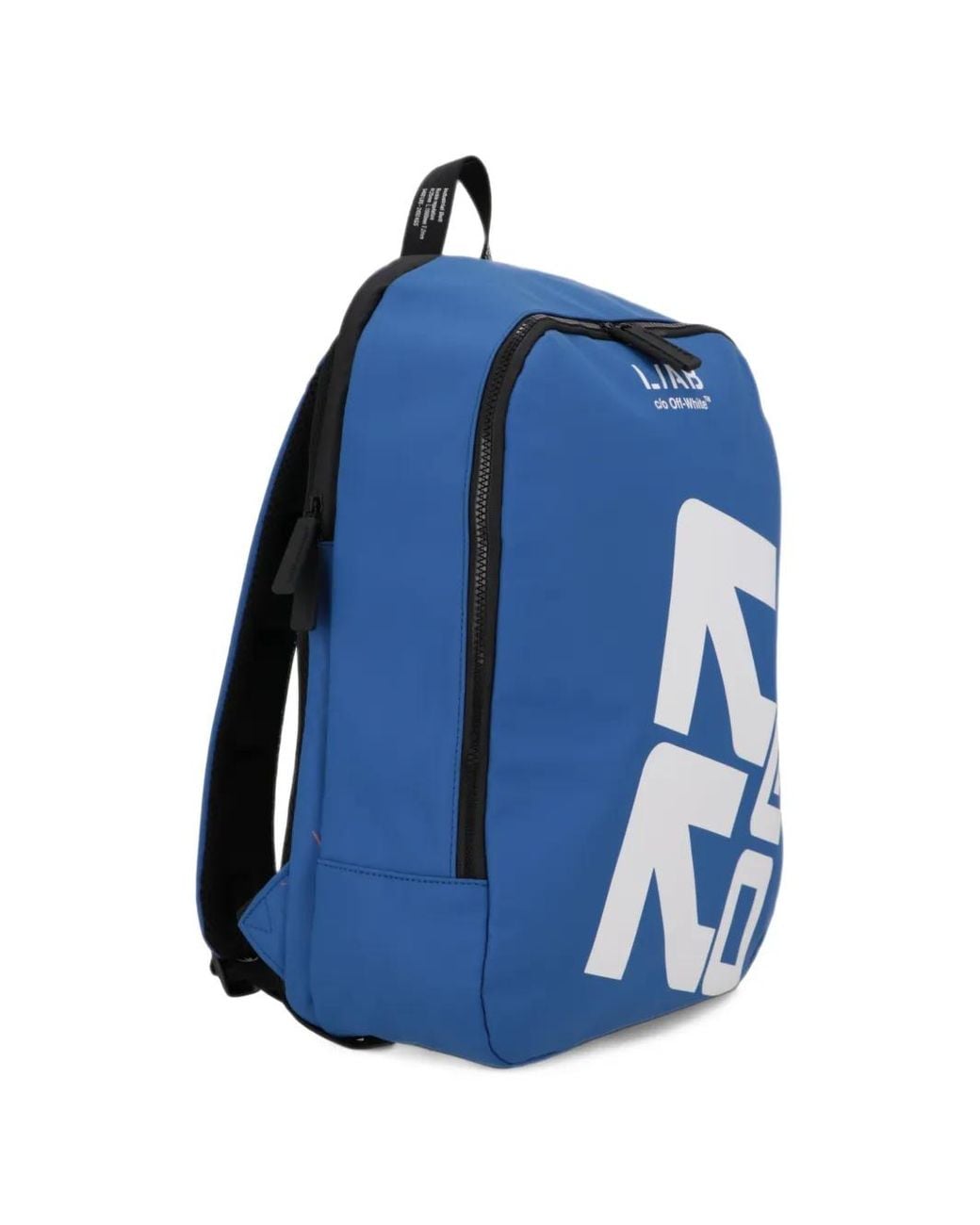 LuxeSupply Blue Logo-Print Backpack