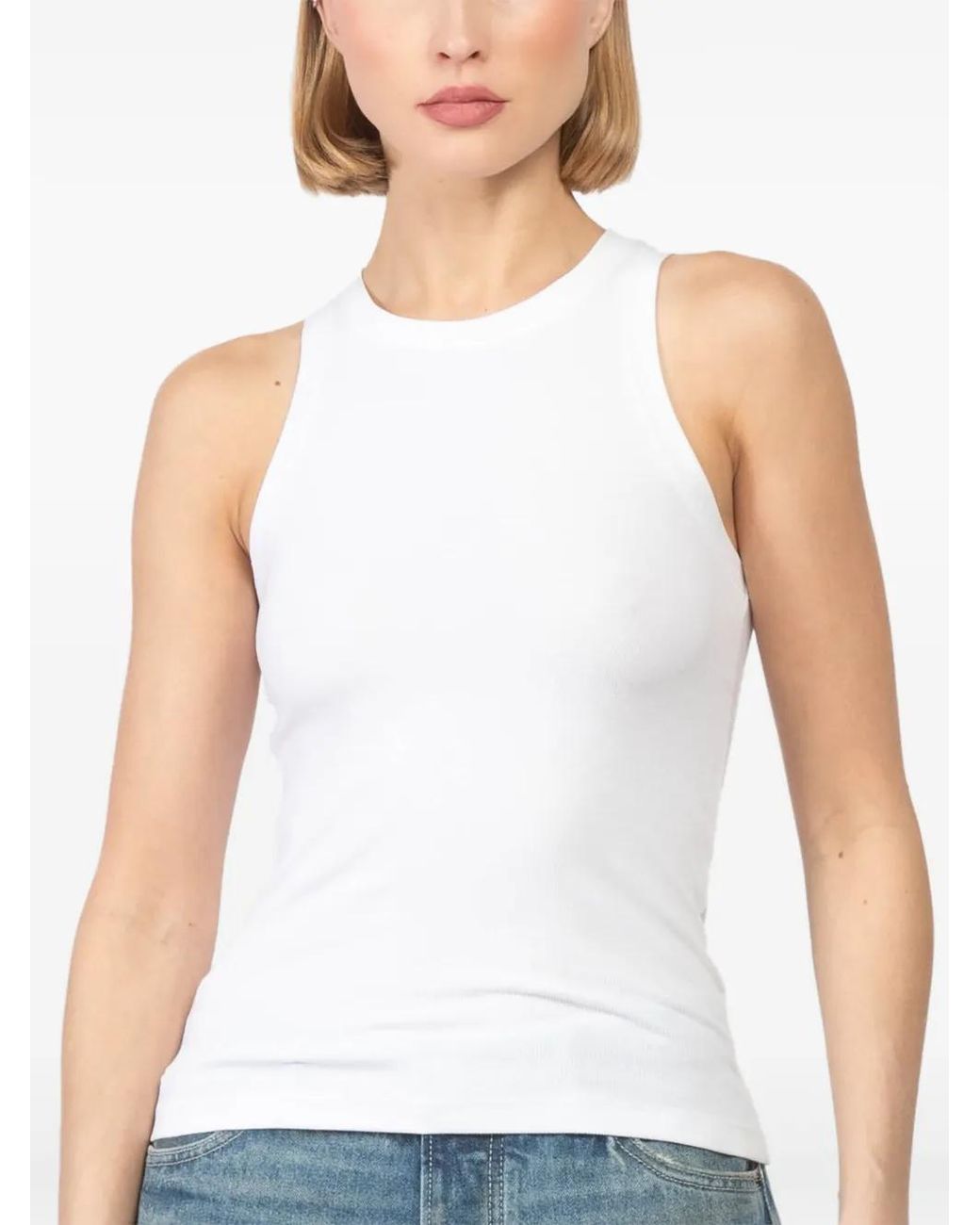 AYA MUSE White Cotton Tank Top