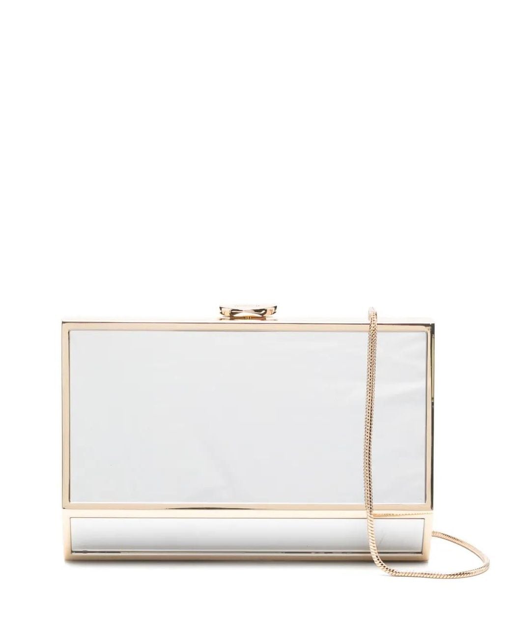 Jonathan Simkhai White Maddox Mirror Clutch Bag
