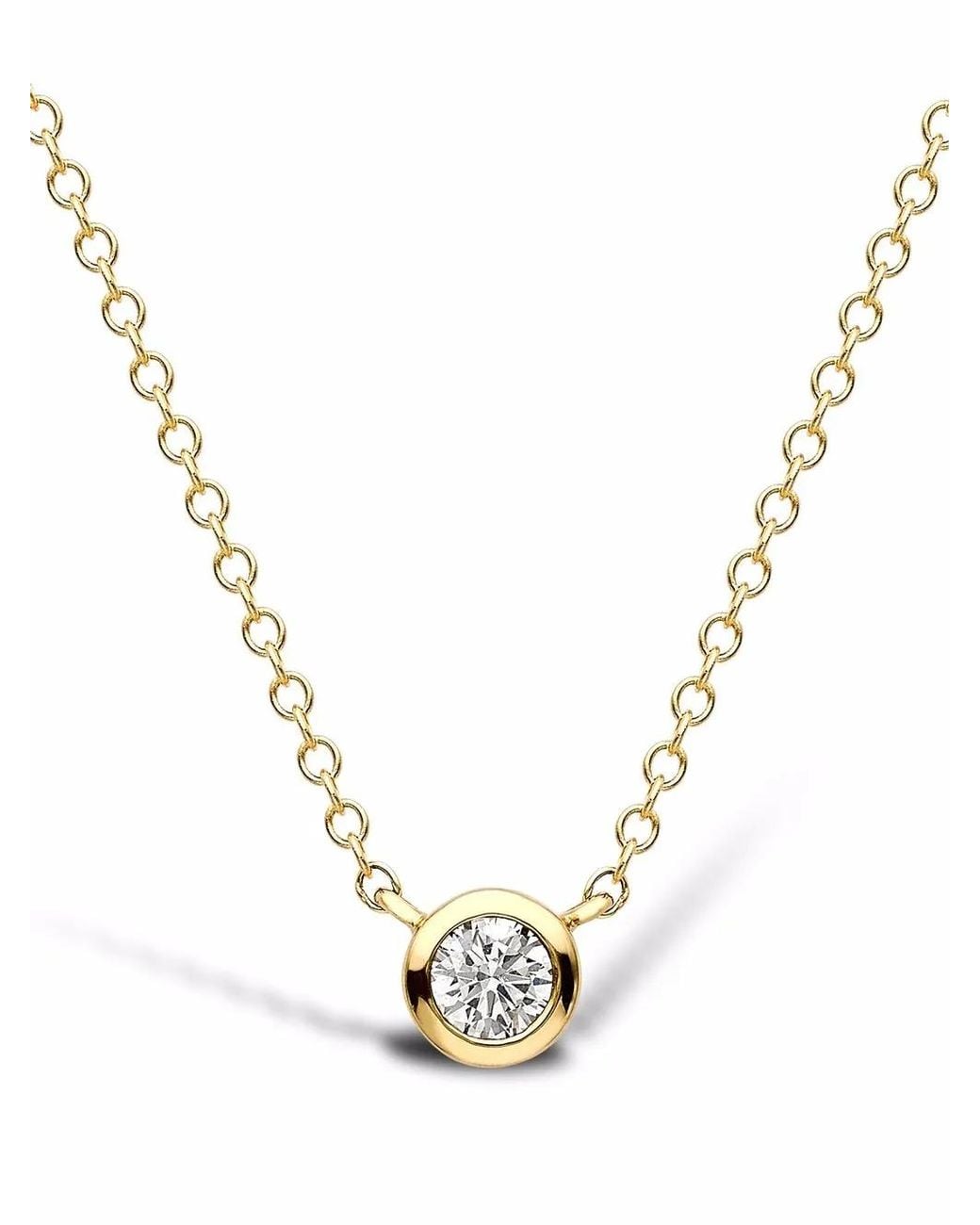 Pragnell Metallic 18Kt Brilliant-Cut Diamond Solitaire Pendant Necklace