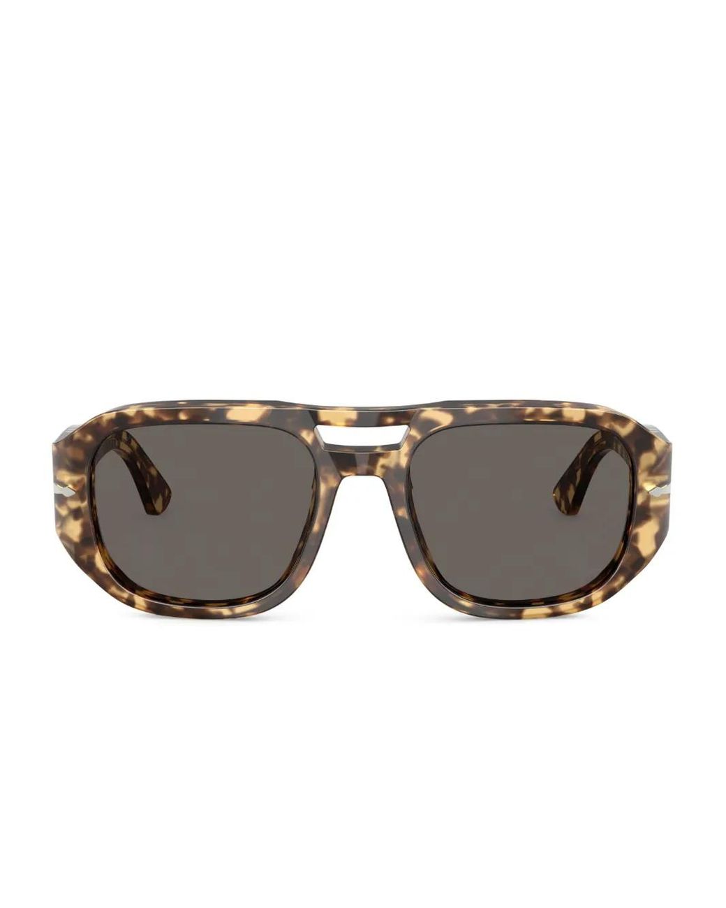Persol Gray Geometric-Frame Sunglasses