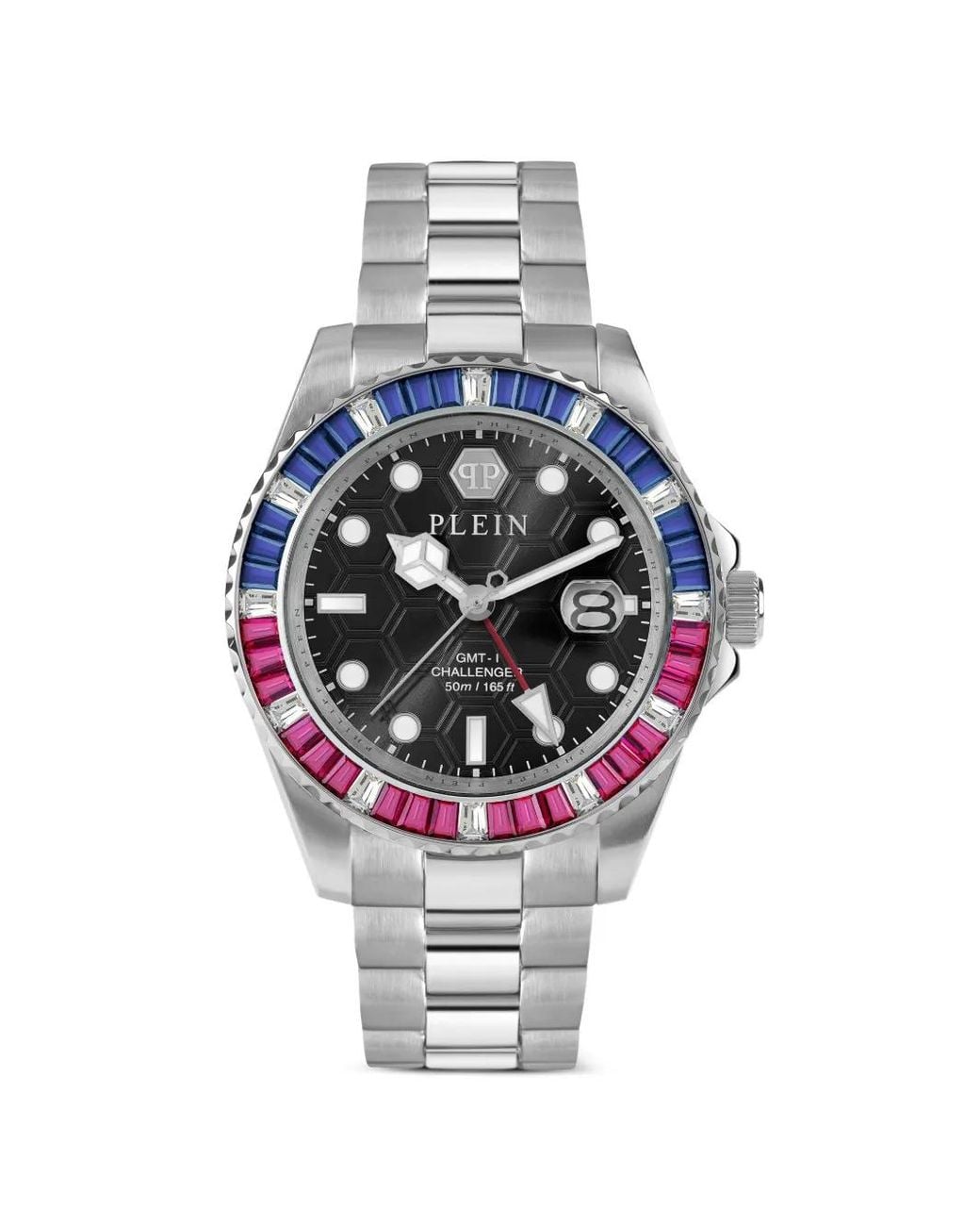 Philipp Plein Metallic Gmt-I Challenger Baguettes 44Mm Watch