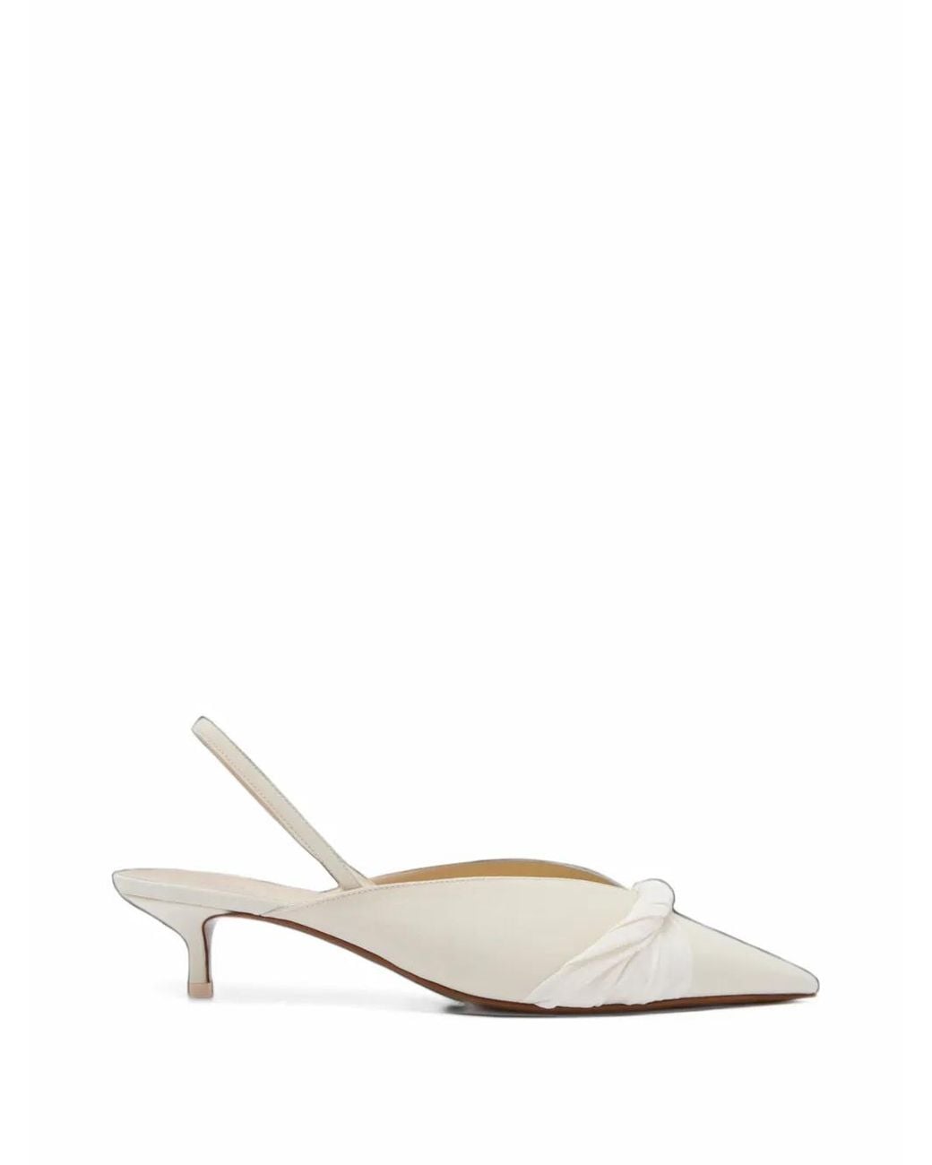 Neous White Borea Knotted Slingback Pumps