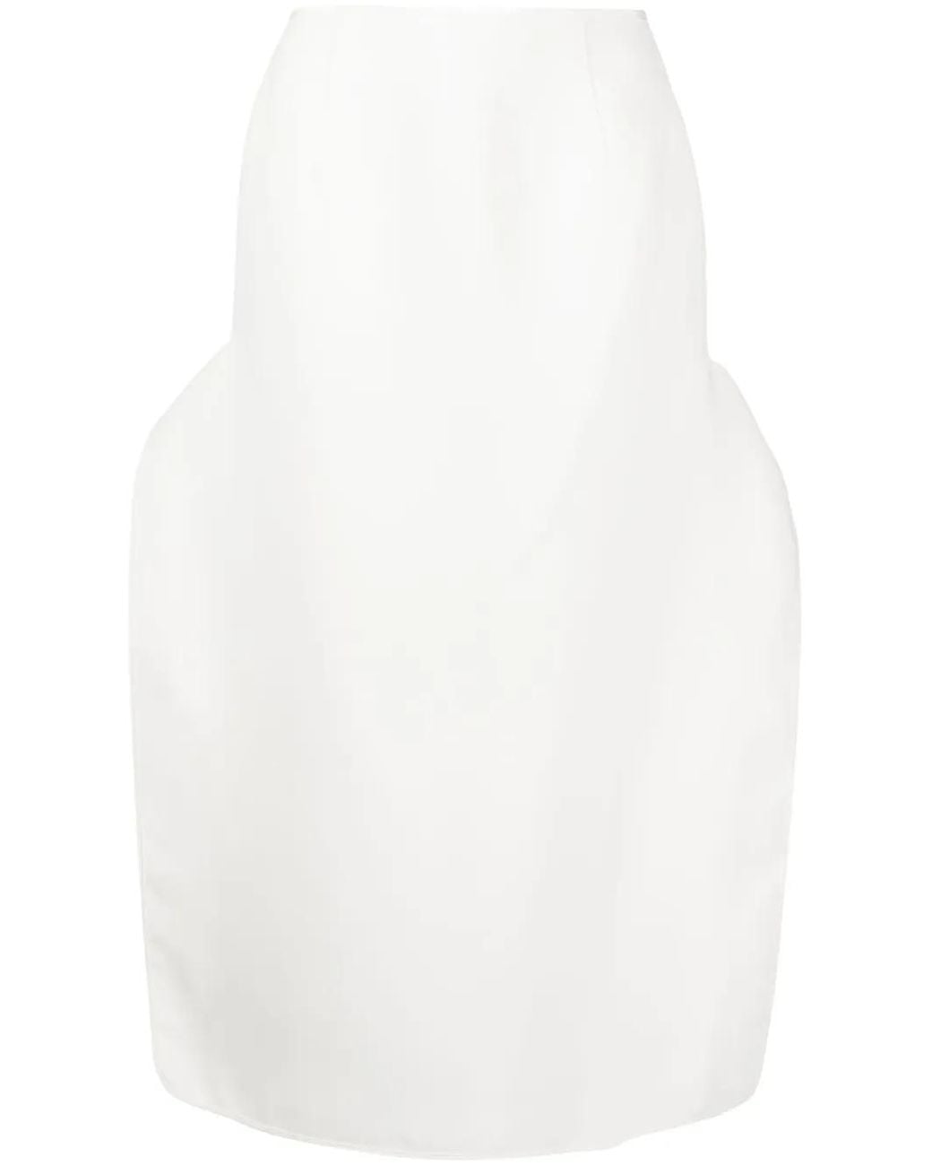 Maticevski White Pureness Cut Away Skirt