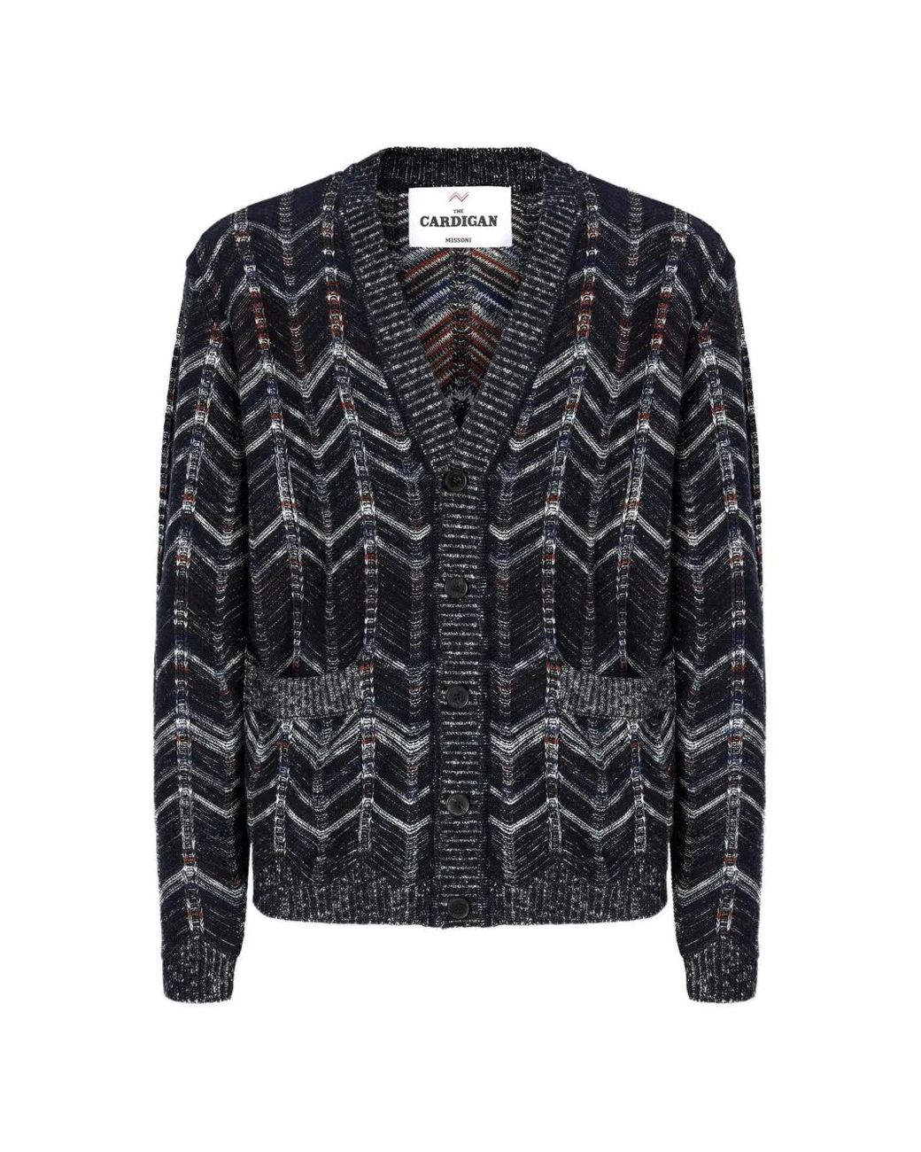 Missoni Black Cardigan V-Neck Cotton Cardigans for men