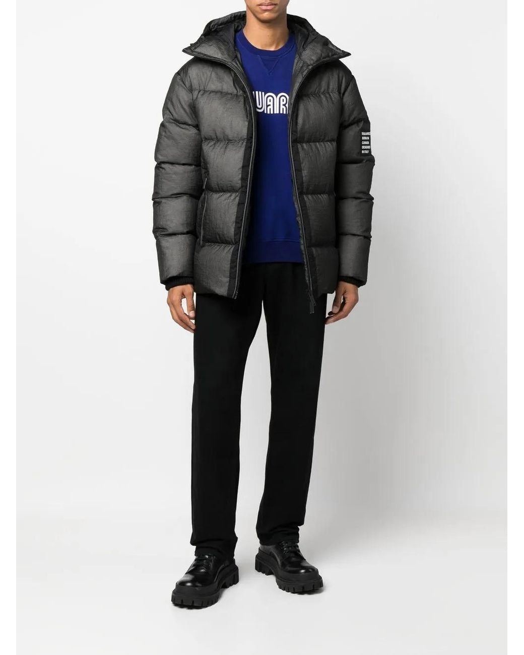 DSquared² Zipped Puffer Jacket Black for men