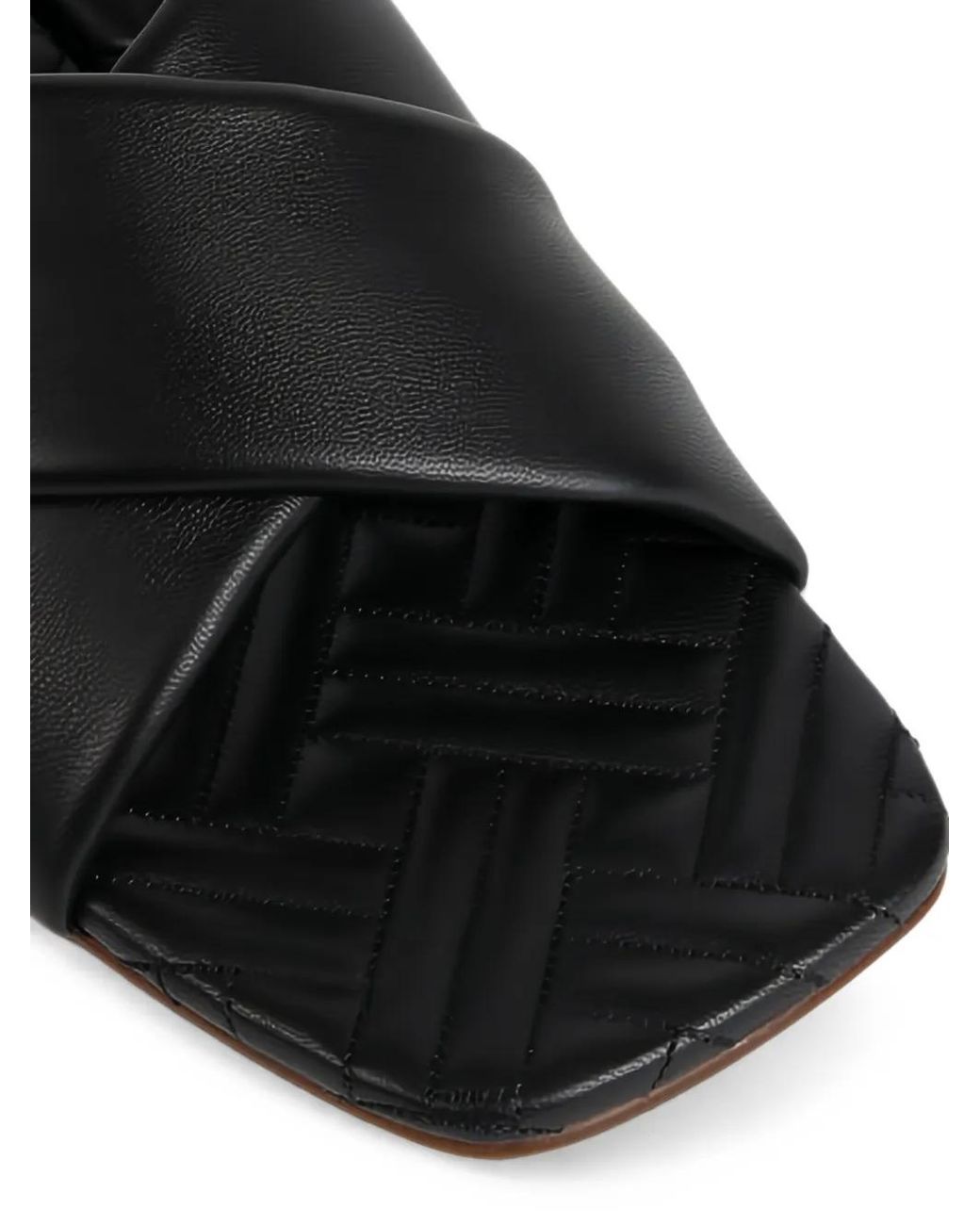 KENZO Black Natsu Criss-Cross Leather Sandals for men