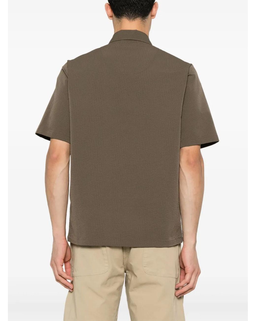 Camisa Con Pinzas Herno de hombre de color Brown