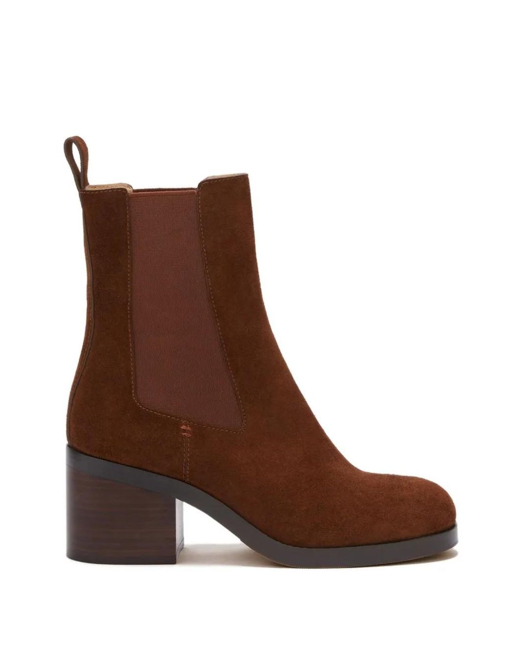 Odissi Brown Grace Stacked Chelsea Bootie