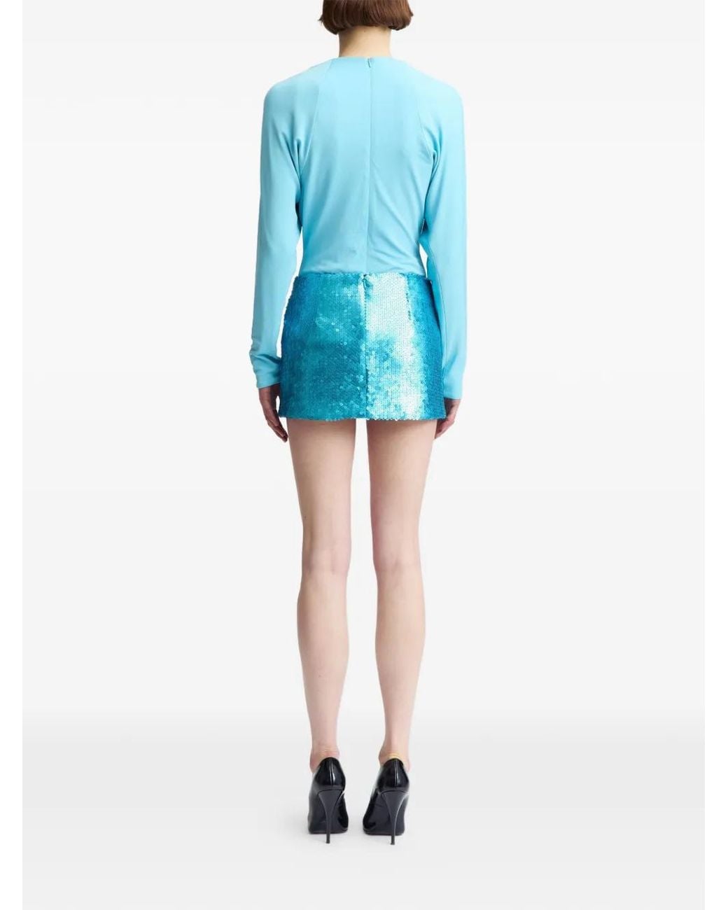 16Arlington Blue Alcide Draped Twist Top