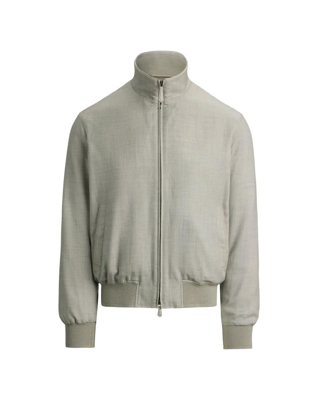 Ralph Lauren Gray Felton Twill-Cloth Bomber Jacket for men