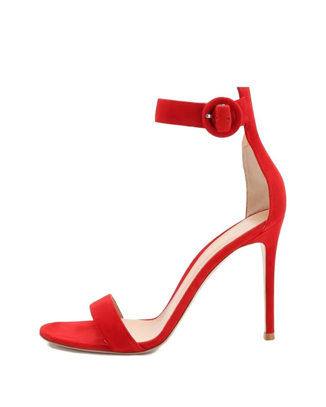 Gianvito Rossi Red Portofino Buckle-Strap Sandals