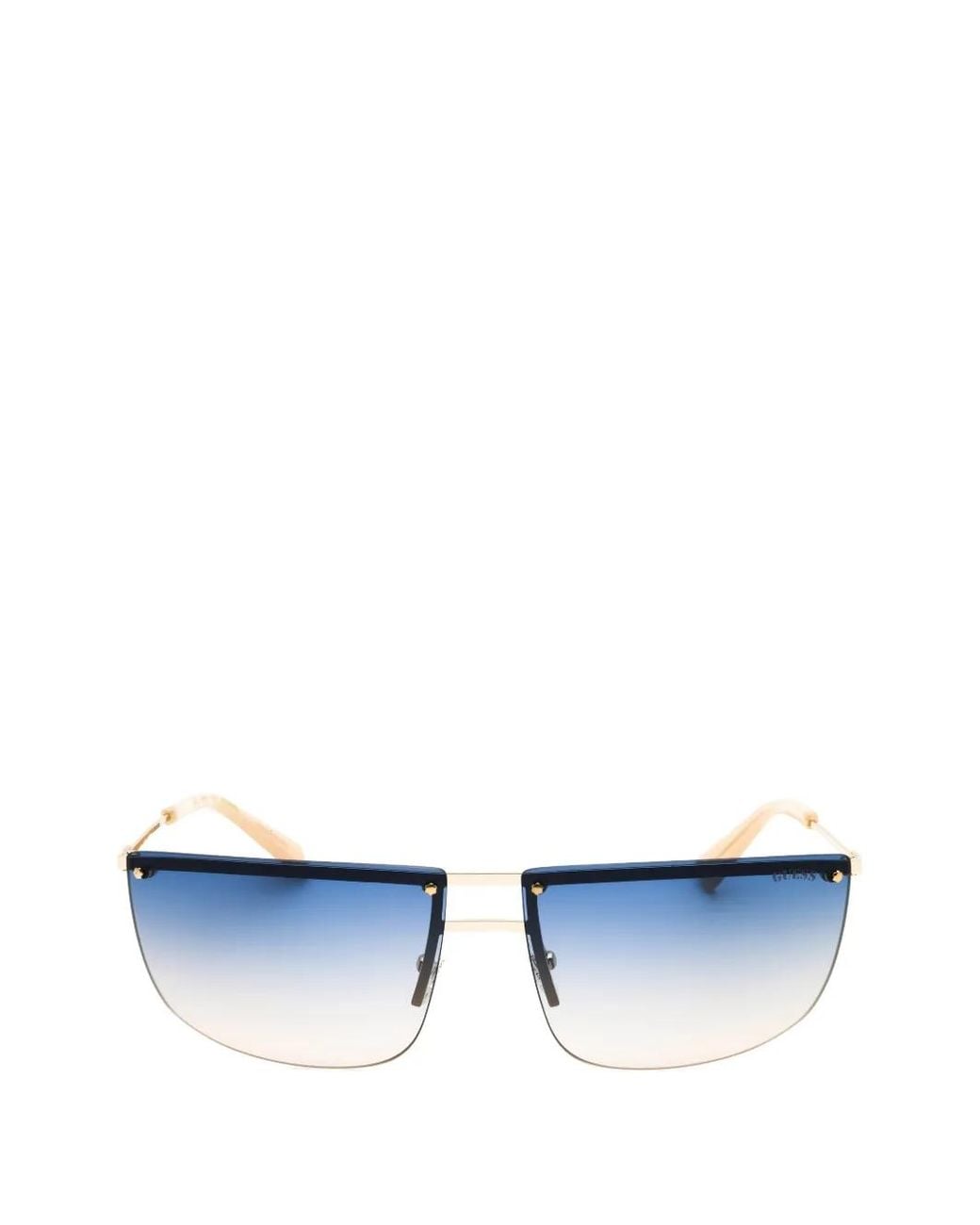 Guess Blue Gradient-Lens Geometric-Frame Sunglasses