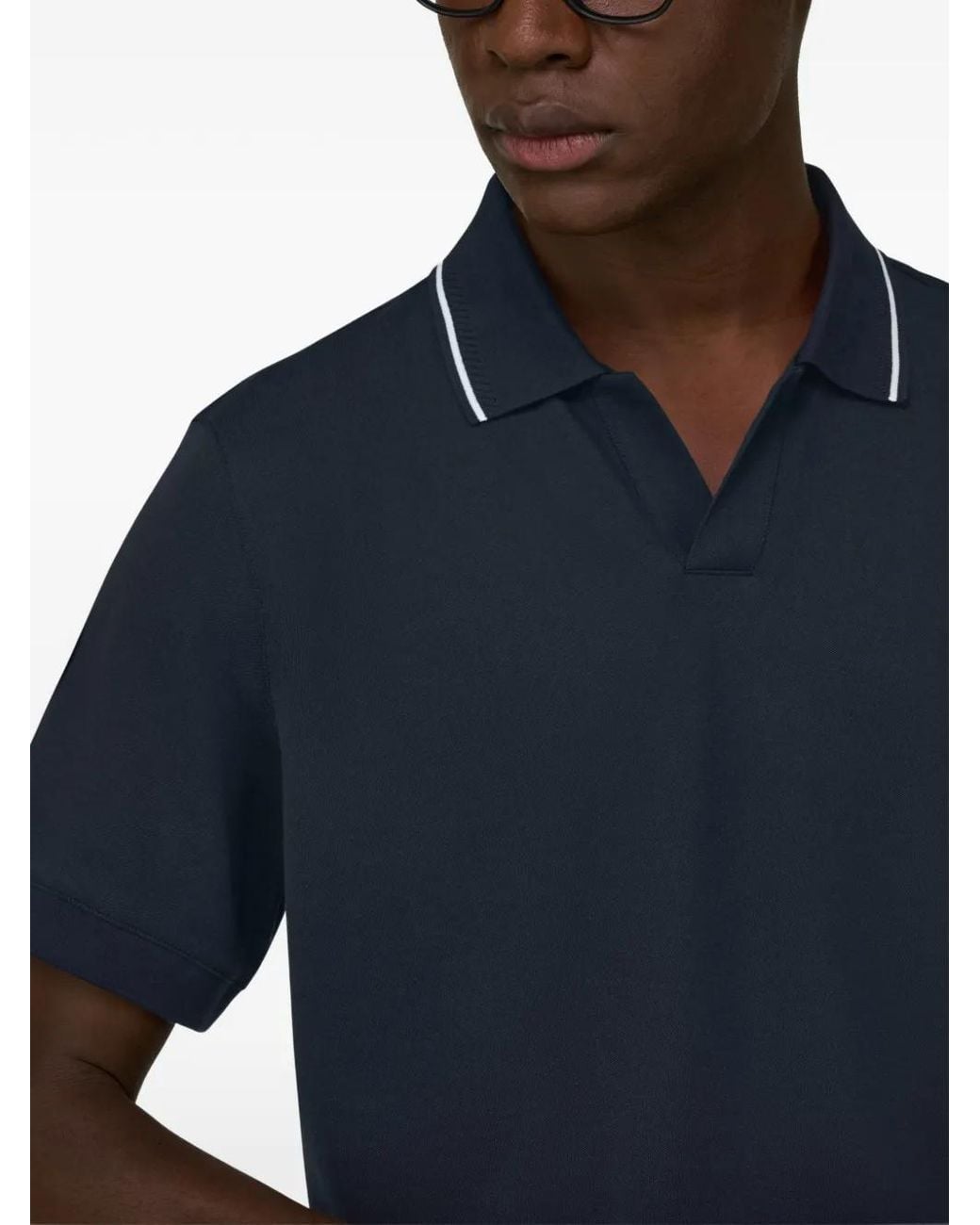 T-Shirt À Col Ouvert Boggi pour homme en coloris Blue