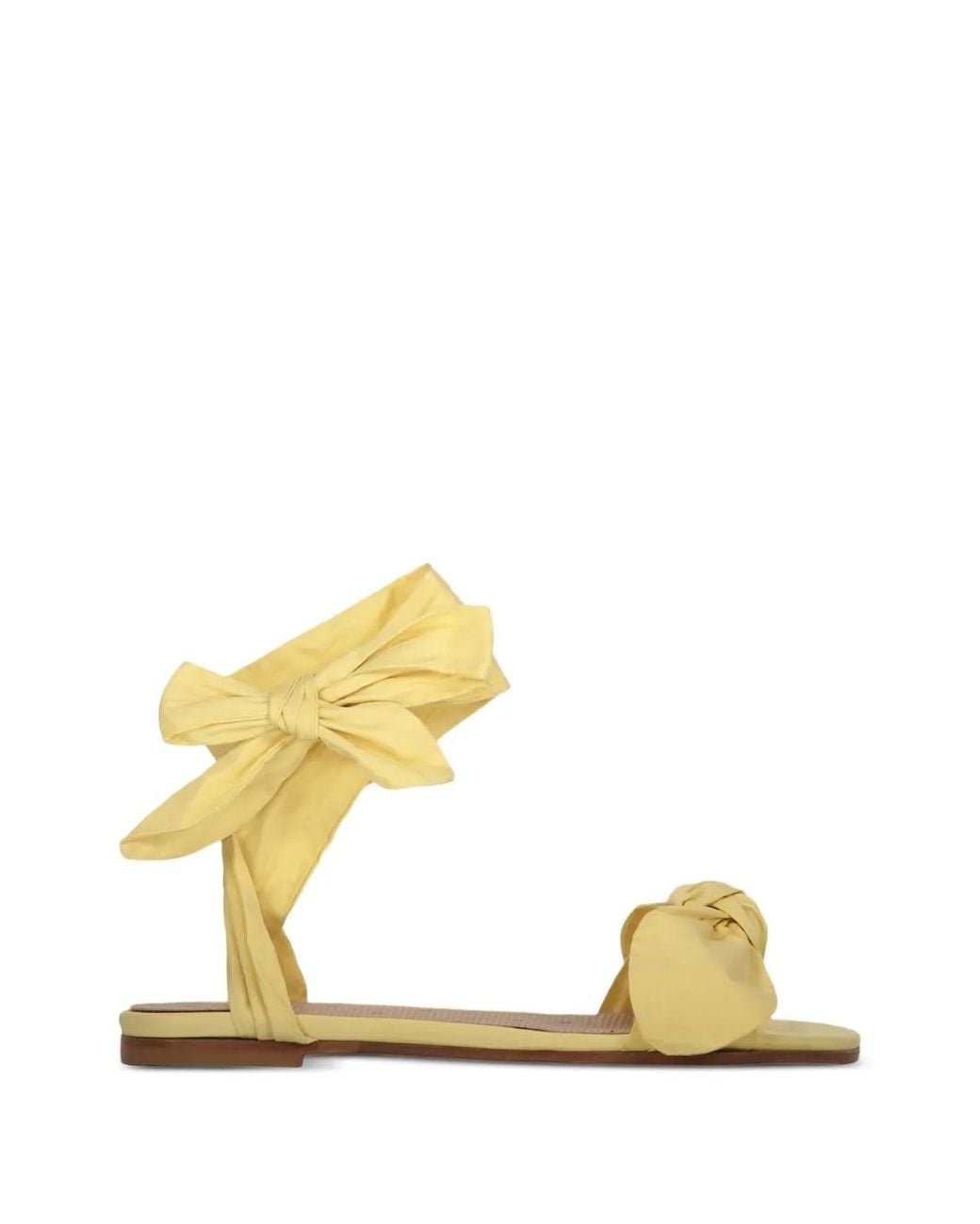 Red(v) Metallic Bow-Detail Wrap-Around Sandals