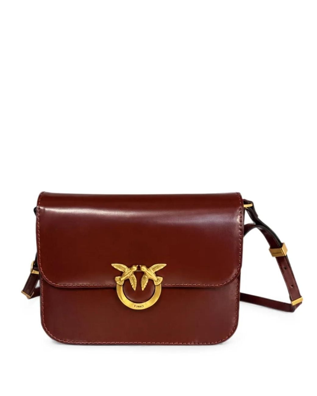 Pinko Brown Sac À Bandoulière À Motif Love Birds
