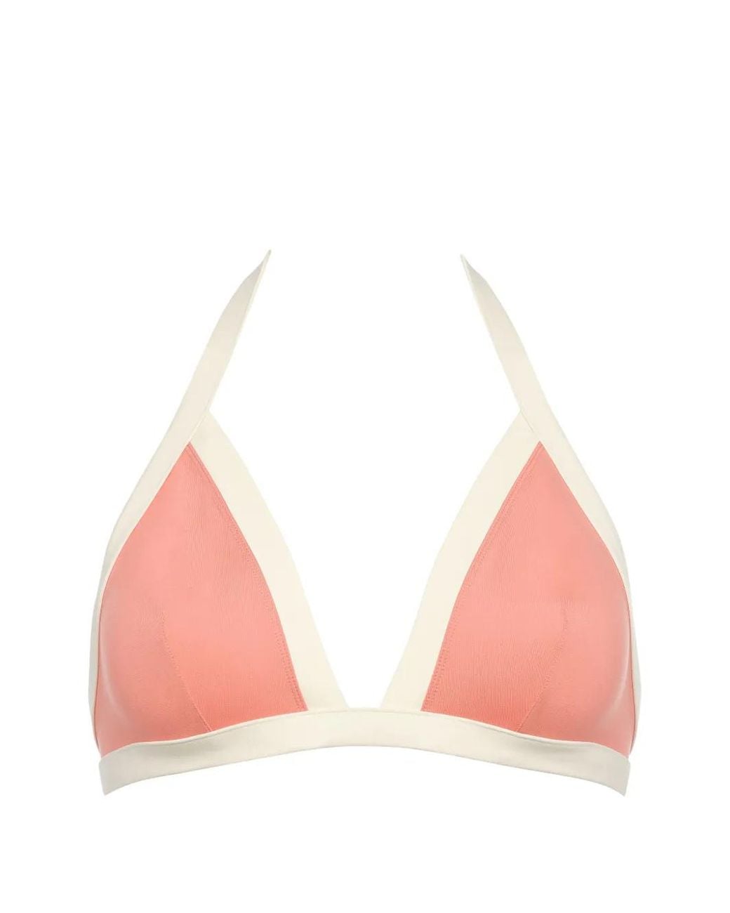 Eres Pink Stapelia Contrast-Trim Bandeau Bikini Top