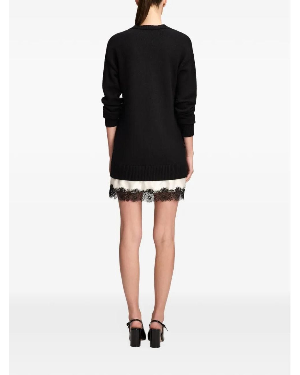 Cinq À Sept Blue Simona Lace-Trim Mini Dress