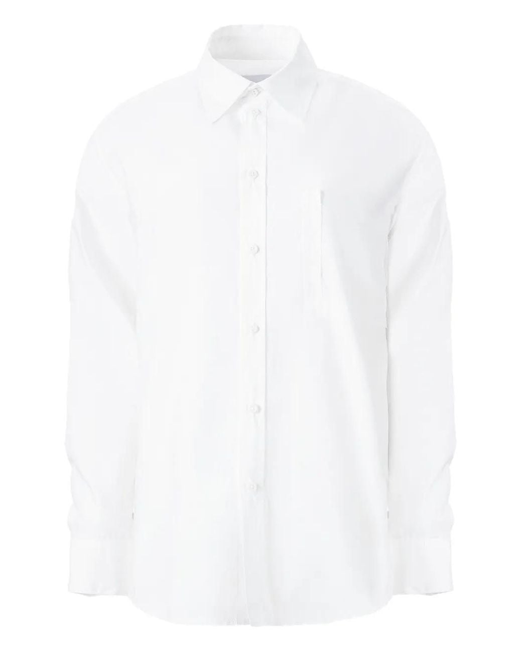 MEDEA White Deconstructed Pocket Shirt for men