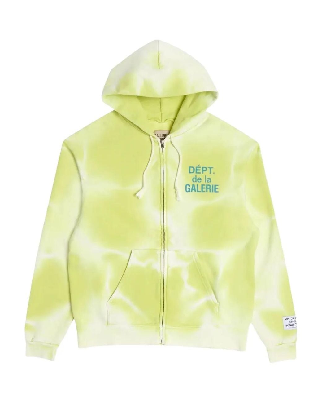 GALLERY DEPT. Yellow Logo-Print Zip-Up Hoodie