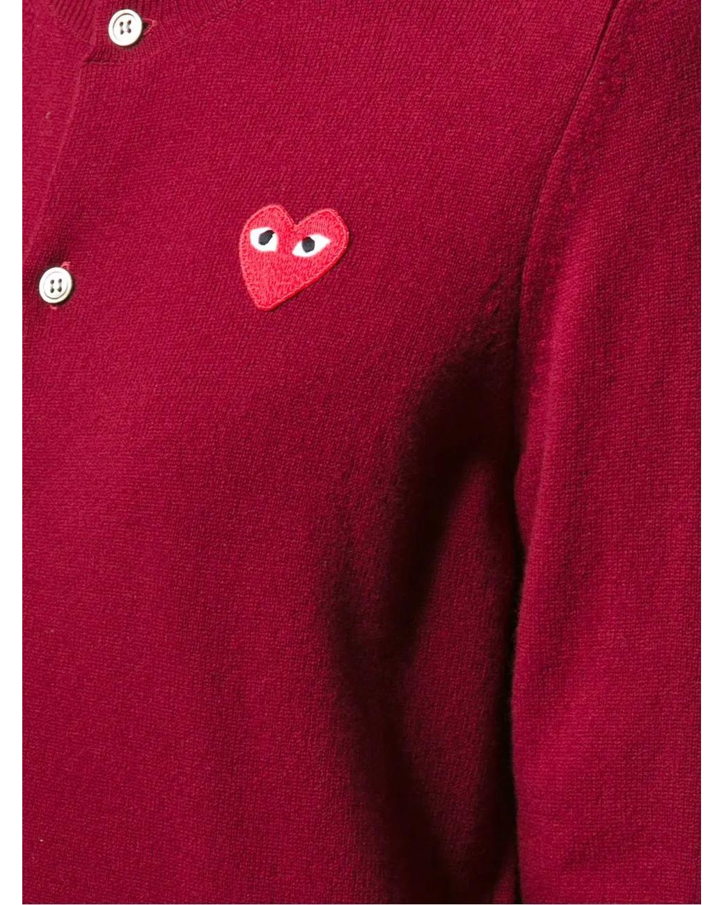 COMME DES GARÇONS PLAY Red Basic Cardigan
