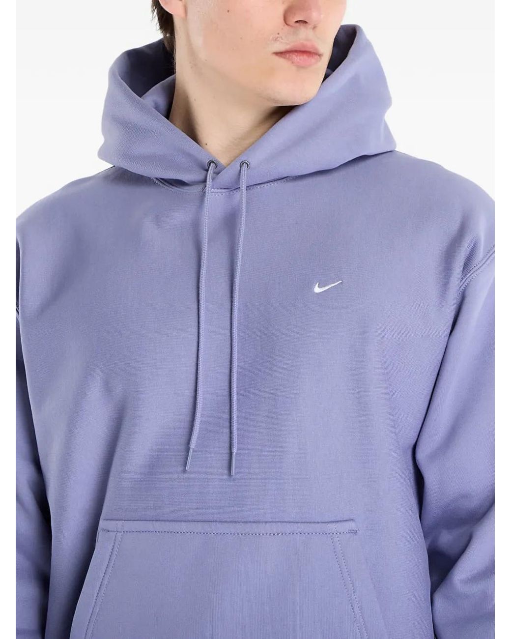 Nike Blue Logo-Embroidered Hoodie for men