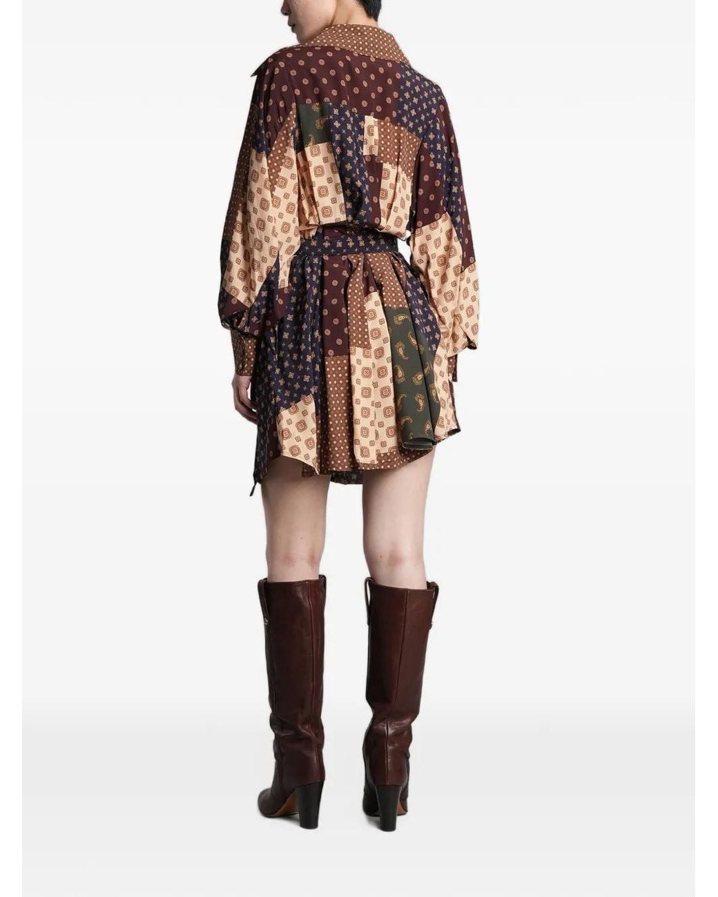 Zimmermann Brown Tuck Mini Dress