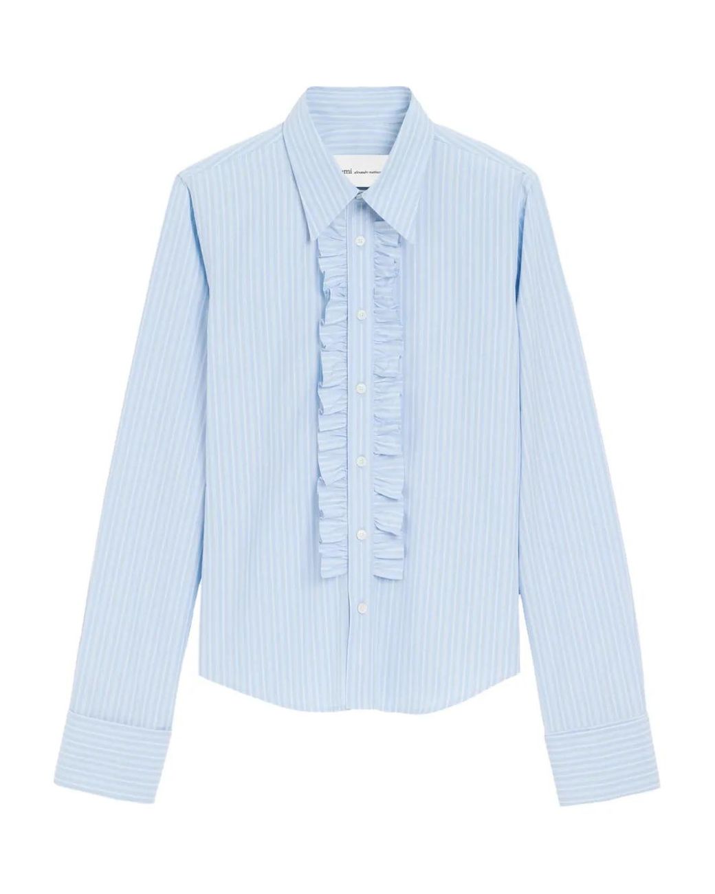 AMI Blouse Met Ruches in het Blue