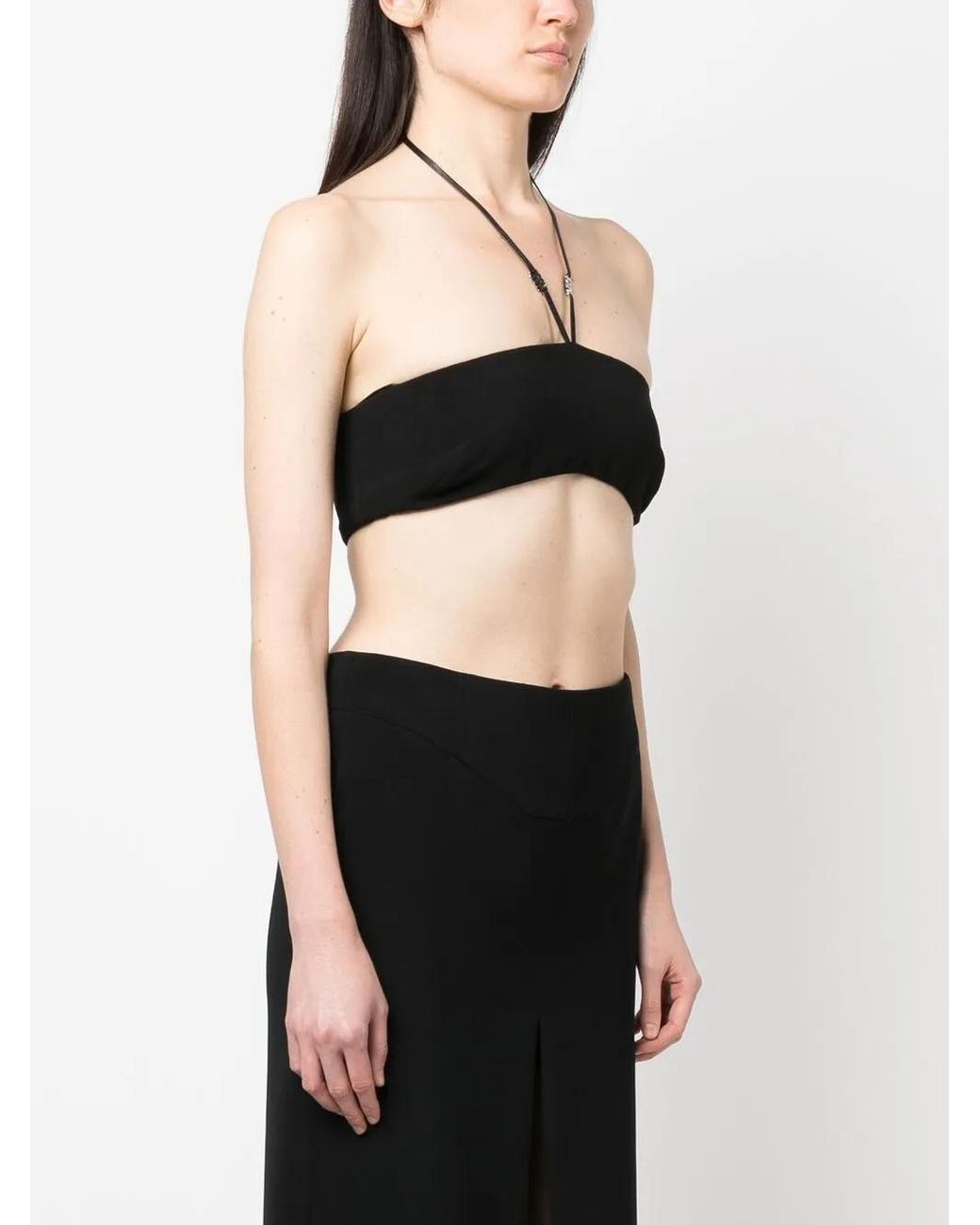DSquared² Black Halterneck Bralette Top