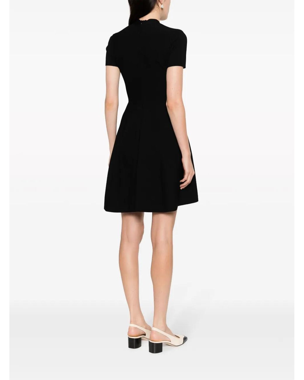 Valentino Garavani Black Bow-Embellished Knit Minidress