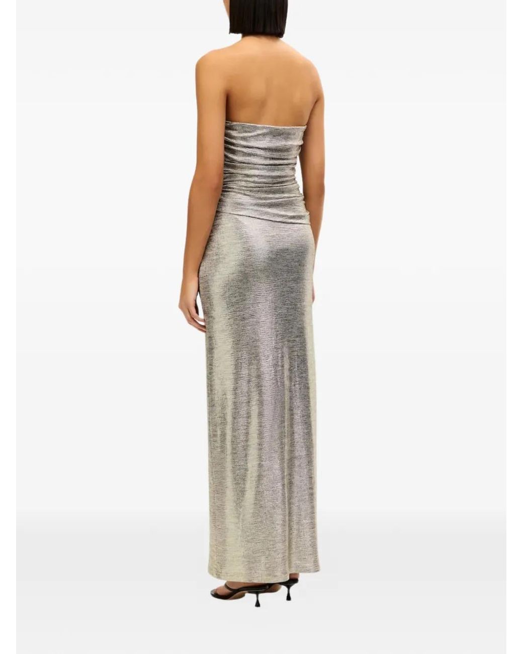 Significant Other White Caera Ruched Strapless Dress